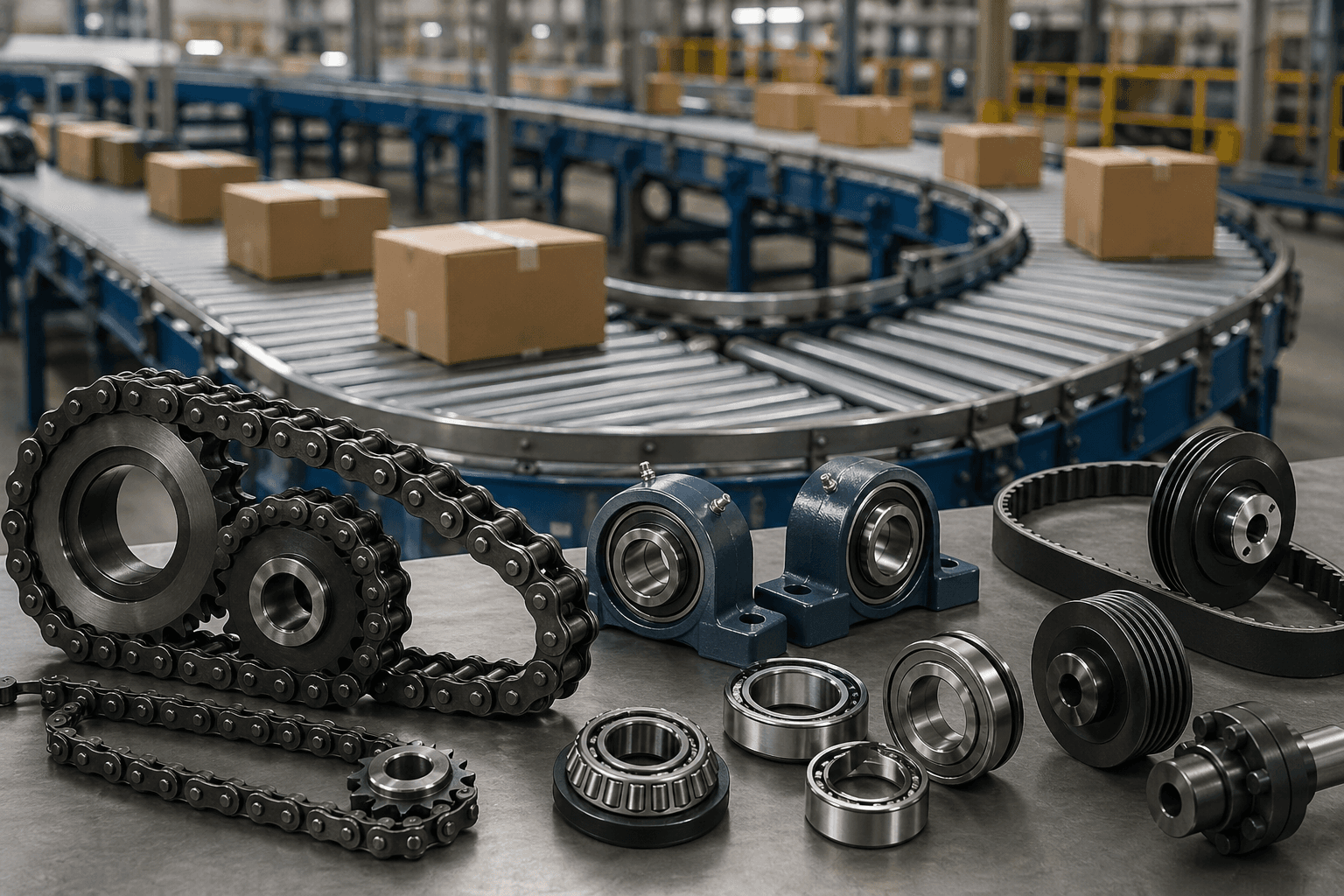 Ứng dụng SKF cho hệ băng tải