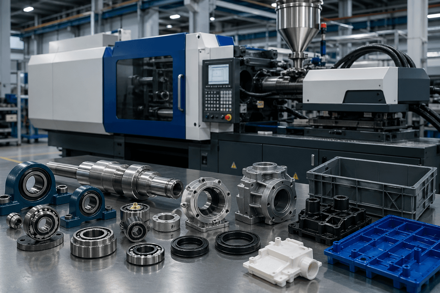 Ứng dụng SKF cho máy ép nhựa